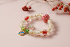 Double Blessings Red Sandalwood & Jade Bracelet – Image 3