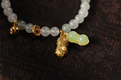 Double Blessings Green Jade Fortune Bracelet