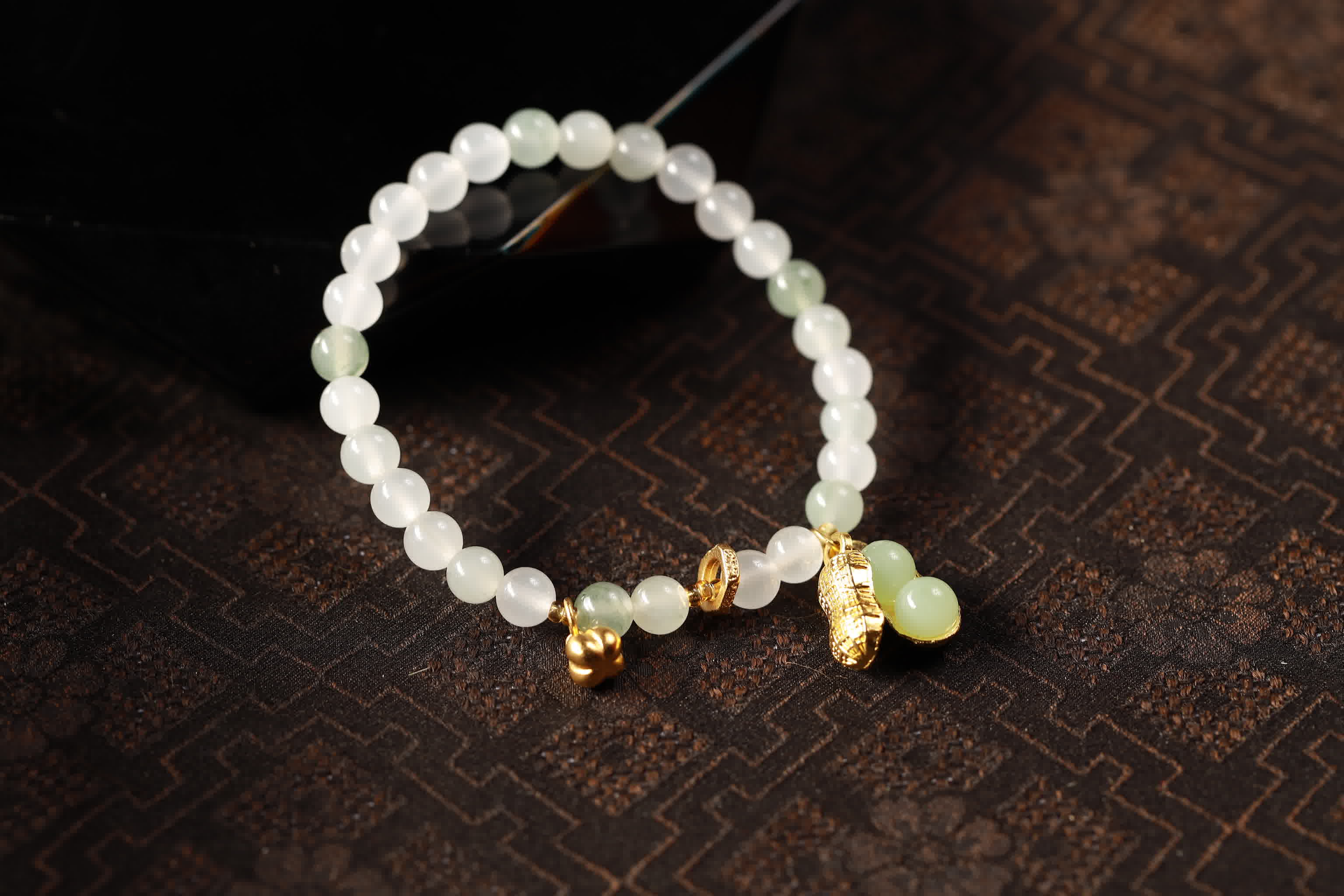 Double Blessings Green Jade Fortune Bracelet