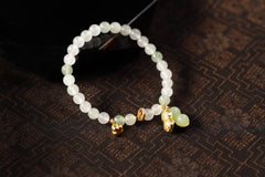Double Blessings Green Jade Fortune Bracelet
