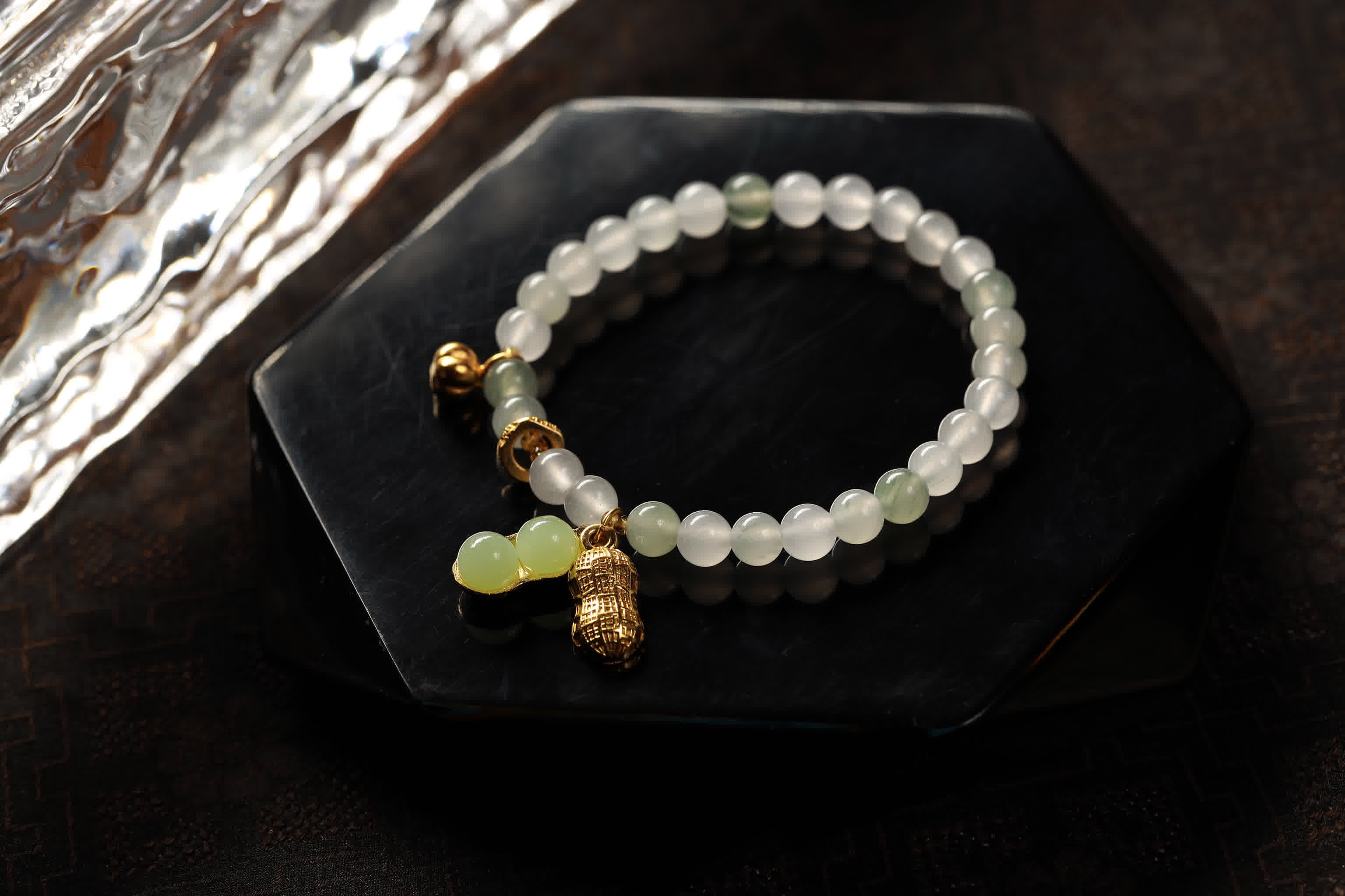 Double Blessings Green Jade Fortune Bracelet