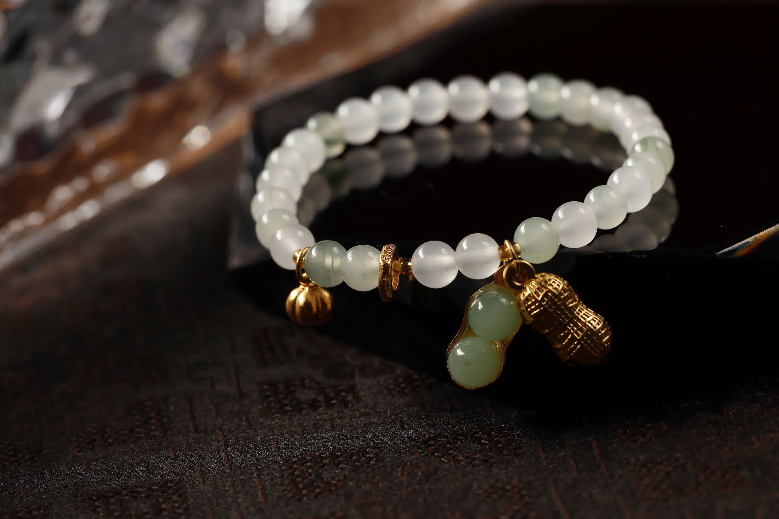 Double Blessings Green Jade Fortune Bracelet