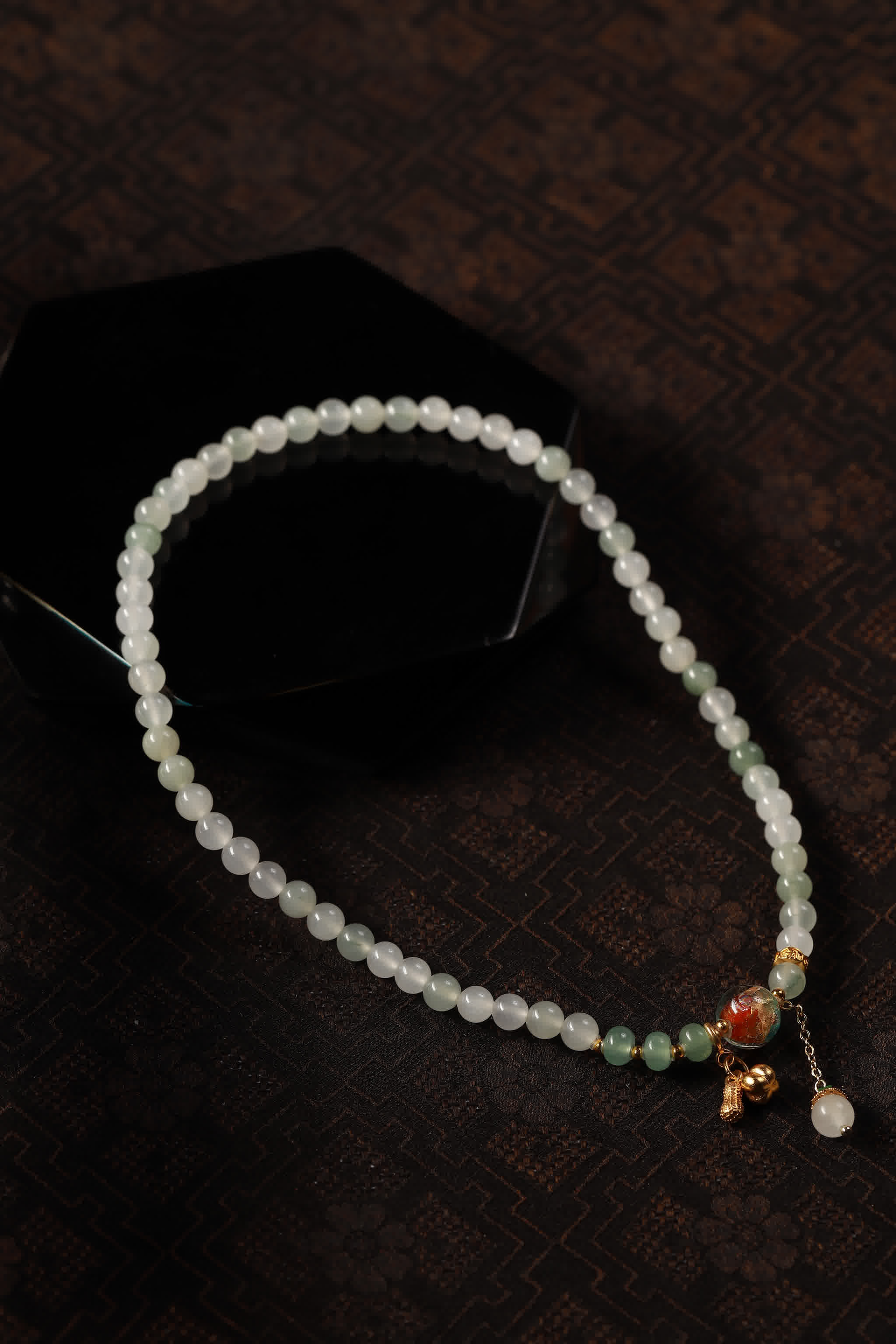 Dunhuang Radiance Green Jade Multi-Loop Bracelet