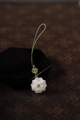 Cozy Window Cat Violet Wood Charm Bookmark