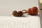 Carved Wood Gourd & Bamboo Bell Hanging Charm — product image 4