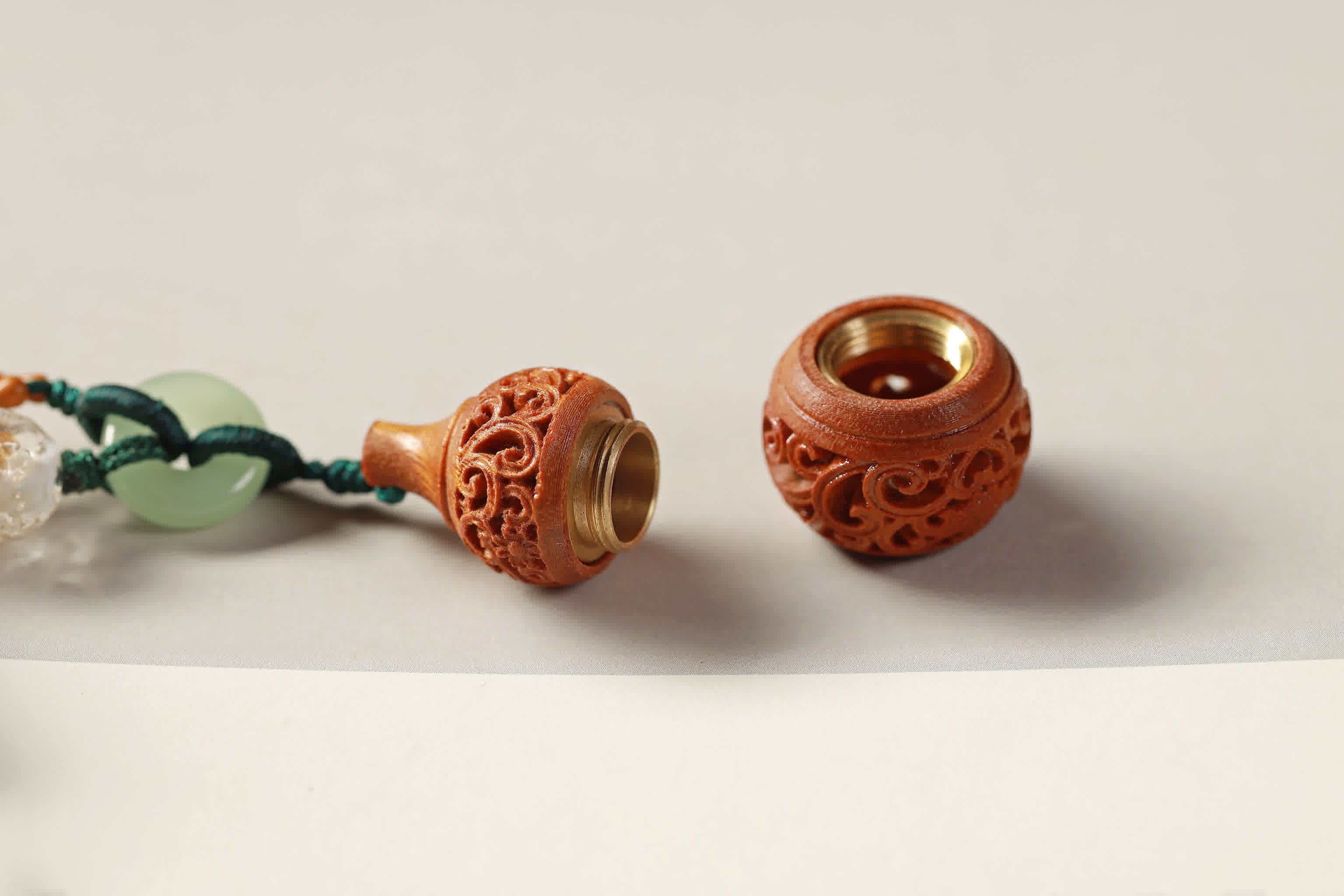 Auspicious Deer Blackwood & Gilded Charm