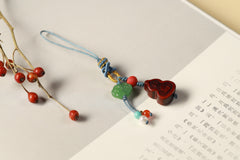 Golden Harvest Red Sandalwood & Jade Bracelet