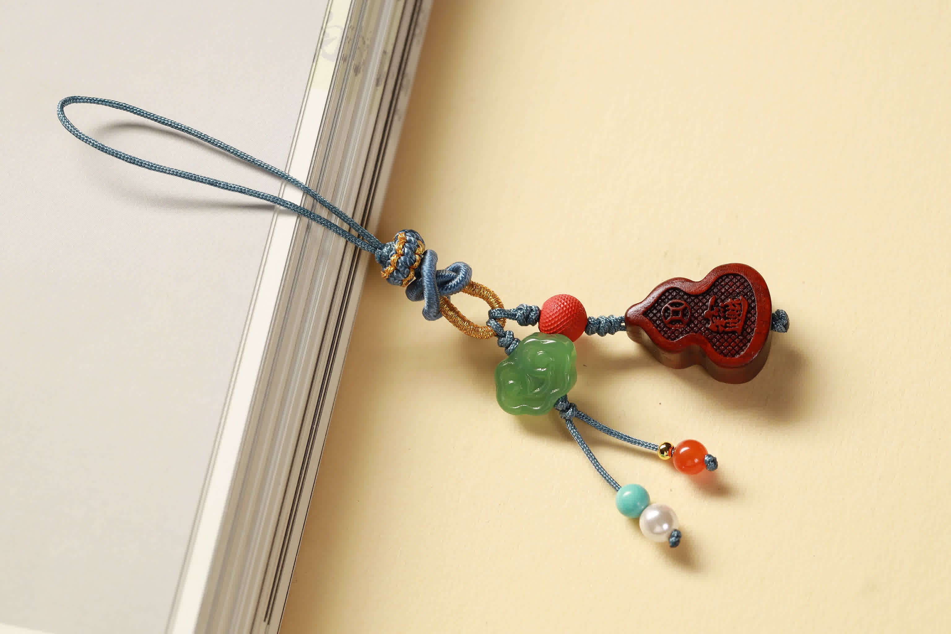Golden Harvest Red Sandalwood & Jade Bracelet