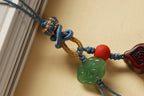 Golden Harvest Red Sandalwood & Jade Bracelet – Image 5