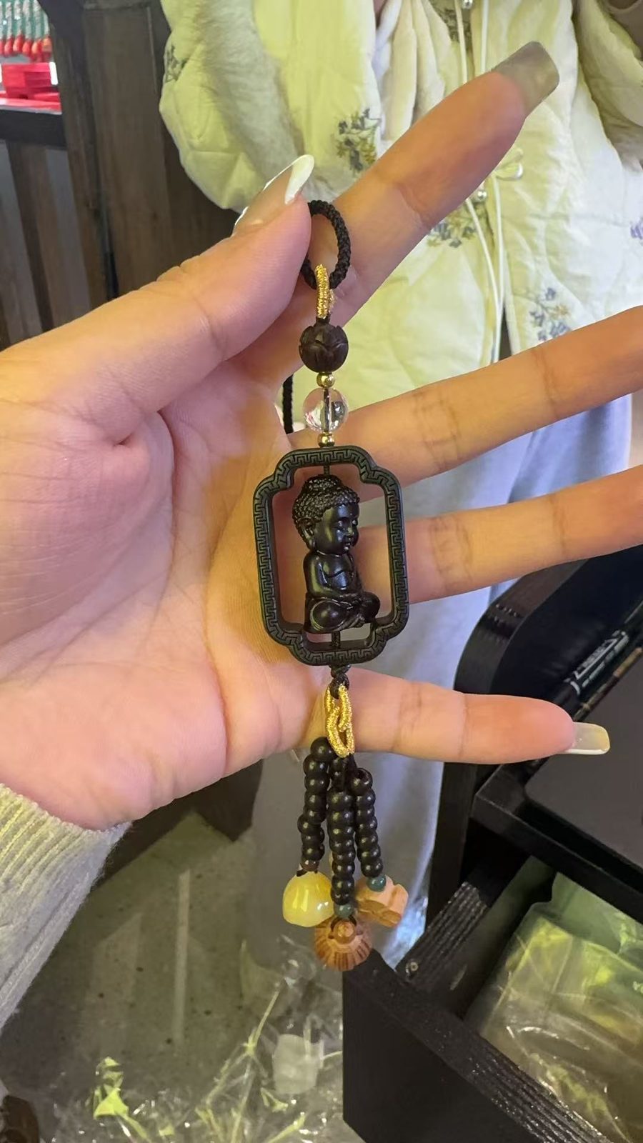 Grounded Path Travel Blessing Car Charm – Image 1