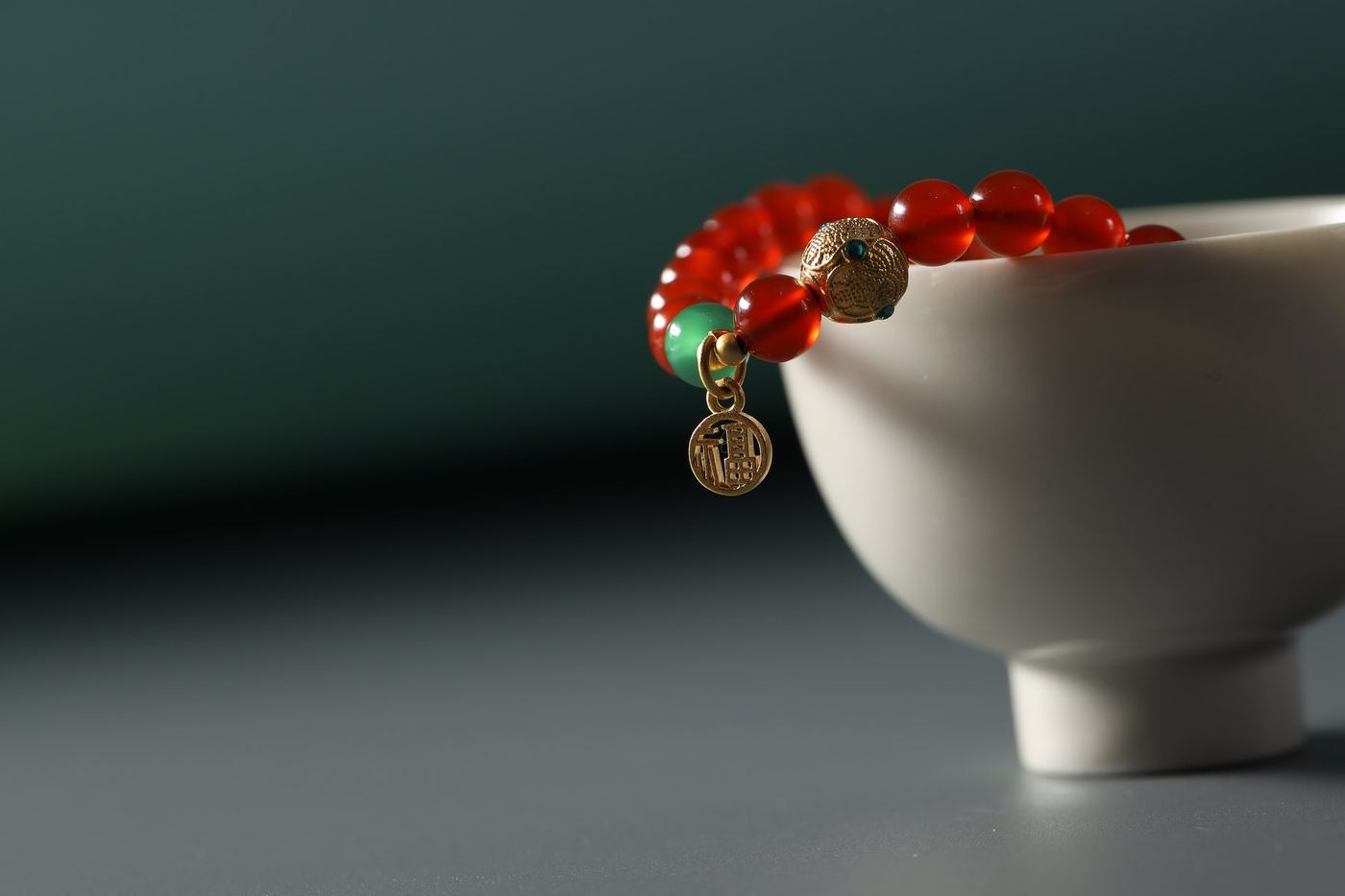 Red Agate Blessing Bracelet - SCHMN0004