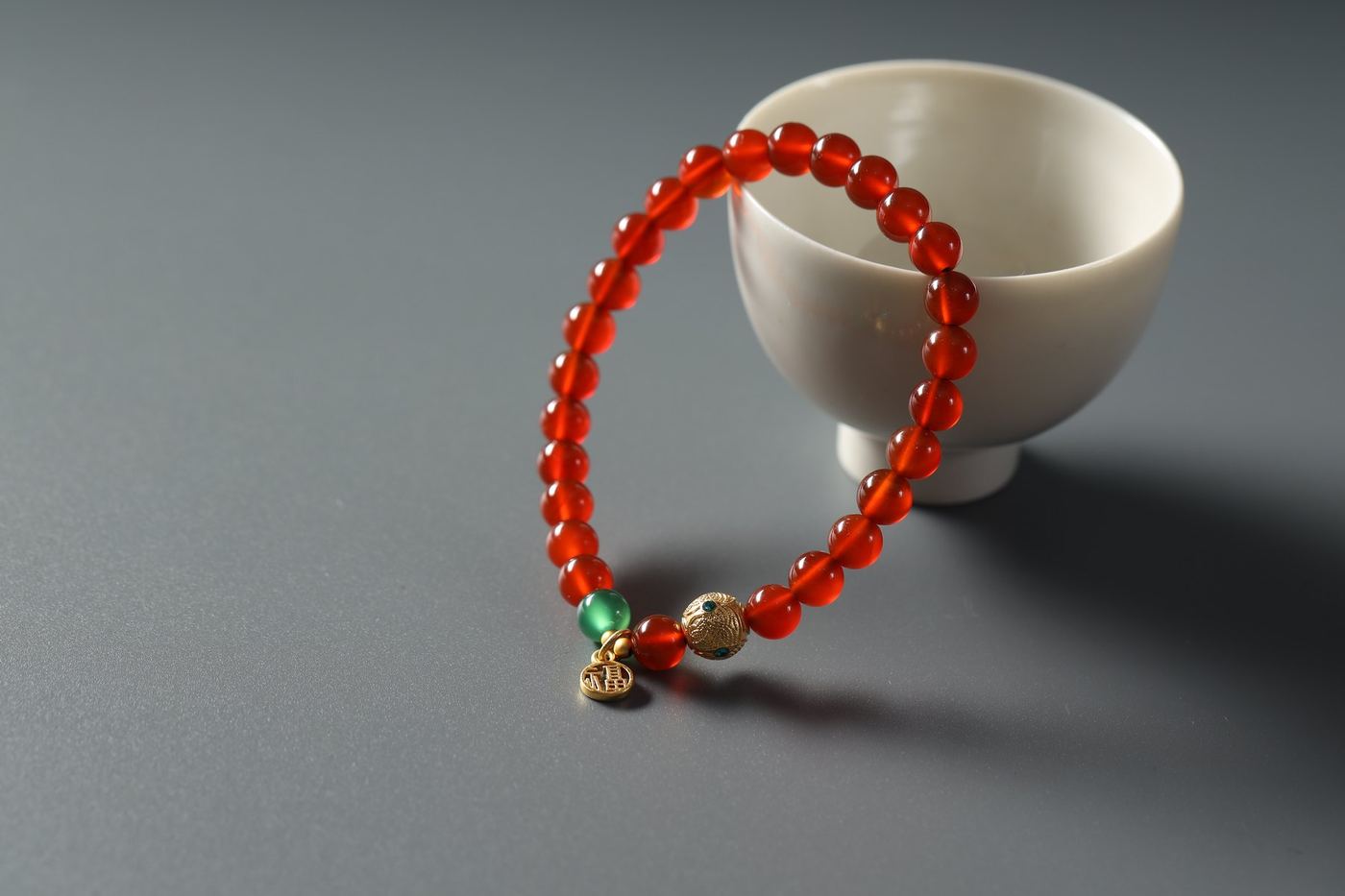 Red Agate Blessing Bracelet - SCHMN0004