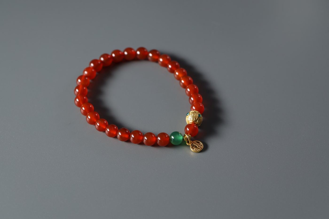 Red Agate Blessing Bracelet - SCHMN0004