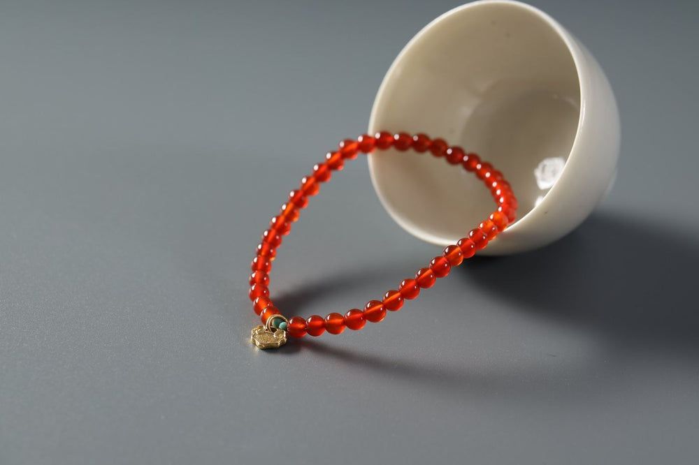 Red Agate Blessing Bracelet - SCHMN0008