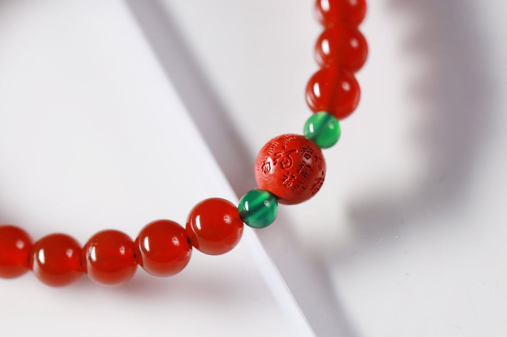 Red Agate Blessing Bracelet - SCHMN0011