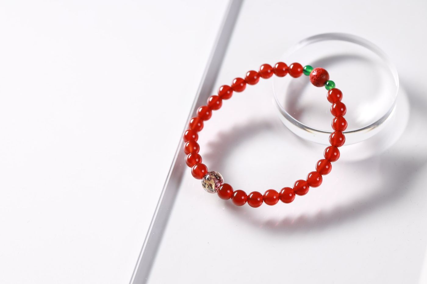Red Agate Blessing Bracelet - SCHMN0011