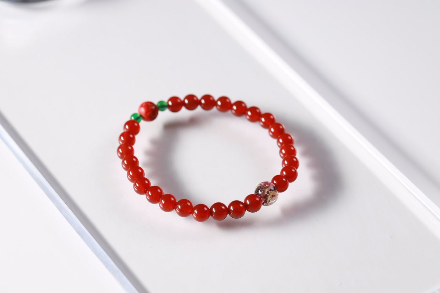 Red Agate Blessing Bracelet - SCHMN0011