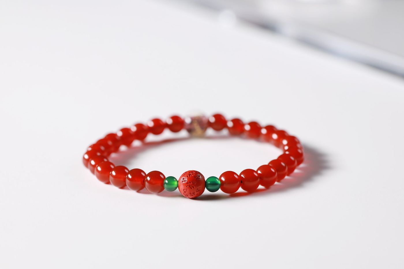 Red Agate Blessing Bracelet - SCHMN0011