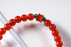 Red Agate Blessing Bracelet - SCHMN0013
