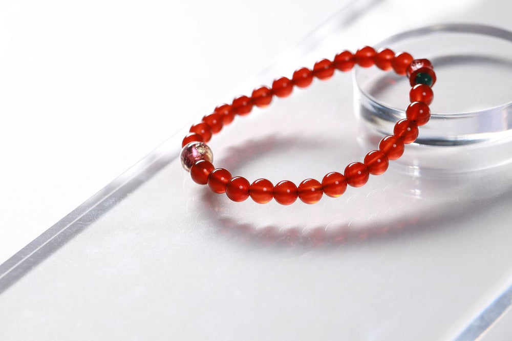 Red Agate Blessing Bracelet - SCHMN0013