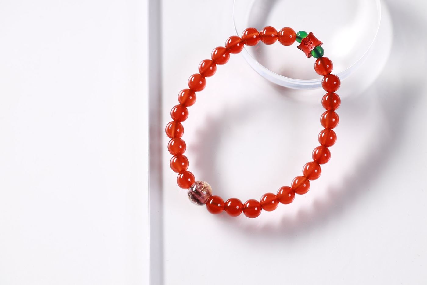 Red Agate Blessing Bracelet - SCHMN0013