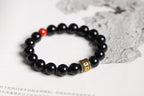 Black Beaded Bracelet with Red Accent — product image 2