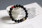 Black Beaded Bracelet with Red Accent — product image 5