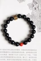 Black Beaded Bracelet with Red Accent — product image 6