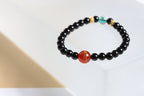 Black Beaded Bracelet with Red & Blue Accents — product image 4