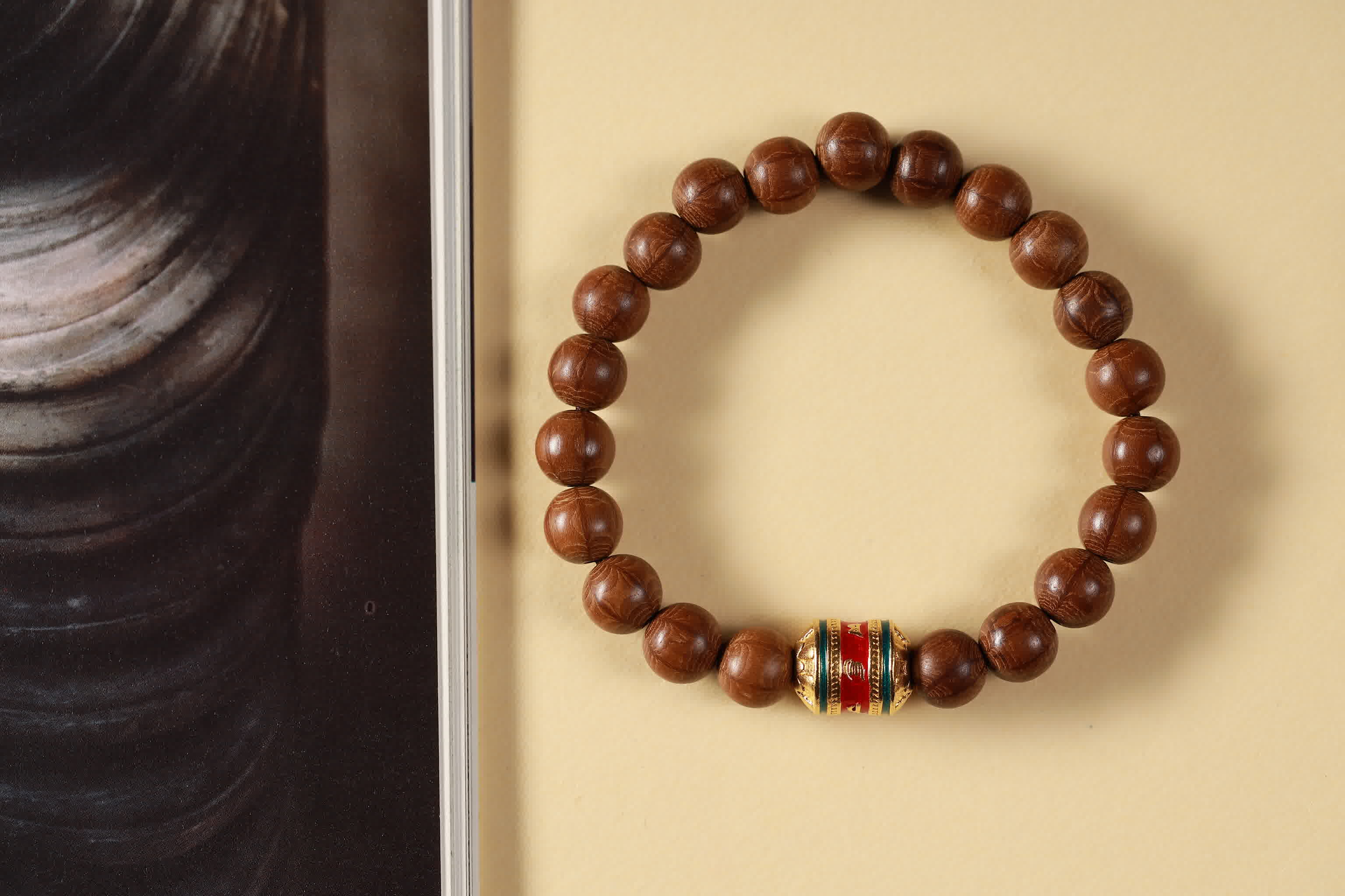 Six Paramitas Wood & Mantra Bracelet
