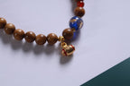 Brown Wood Beaded Bracelet with Blue Accent — product image 3