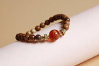 Golden Nanmu Wood Blessing Bracelet - SCNM0058