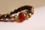 Golden Nanmu Wood Blessing Bracelet - SCNM0058