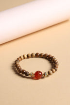 Golden Nanmu Wood Blessing Bracelet - SCNM0058