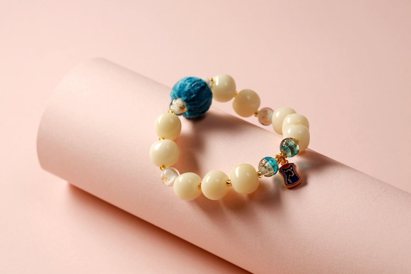 White Jade Bodhi Blessing Bracelet - SCPTG0009
