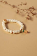 White Jade Bodhi Blessing Bracelet - SCPTG0015