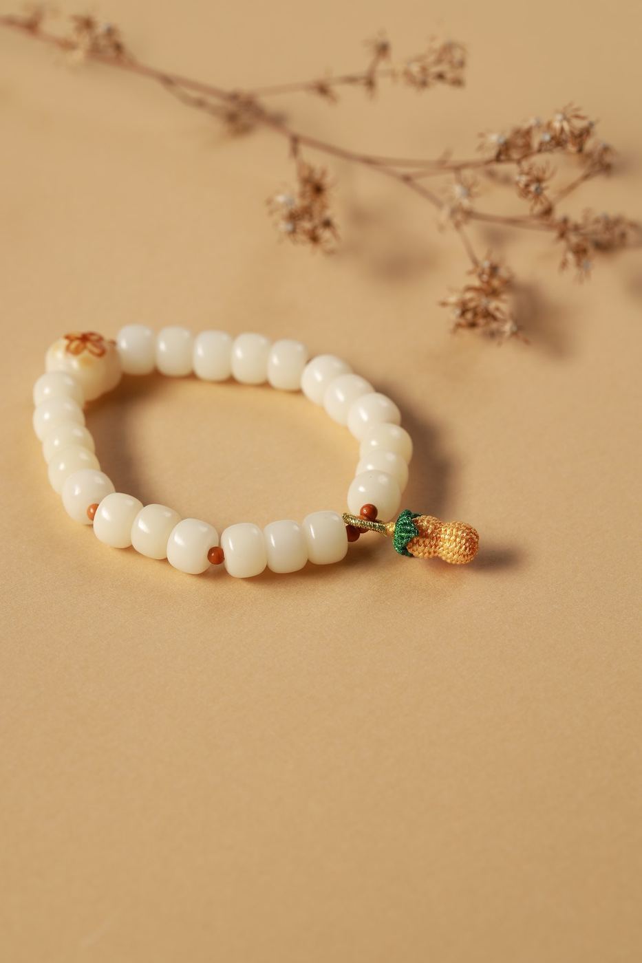 White Jade Bodhi Blessing Bracelet - SCPTG0015