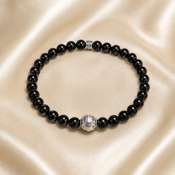 Black Beaded Bracelet | Style XYZT0752