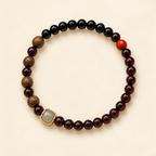 Black & Garnet Beaded Bracelet | Style XYZT0532 - product image 1
