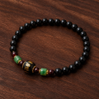 black gemstone mala bracelet product photo