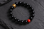 Black Beaded Bracelet with Red Accent - product image 1