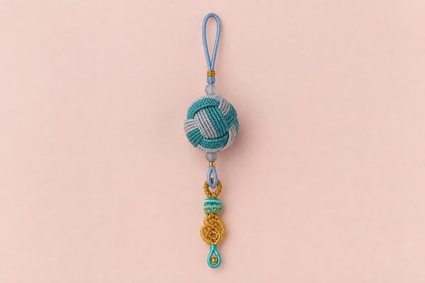 Blue Woven Tassel Charm