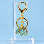 Blue Floral Zodiac Keychain Charm - product image 1