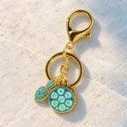 Blue Floral Zodiac Keychain Charm - product image 3
