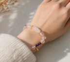 Clear Crystal Beaded Bracelet with Purple Accent — product image 2
