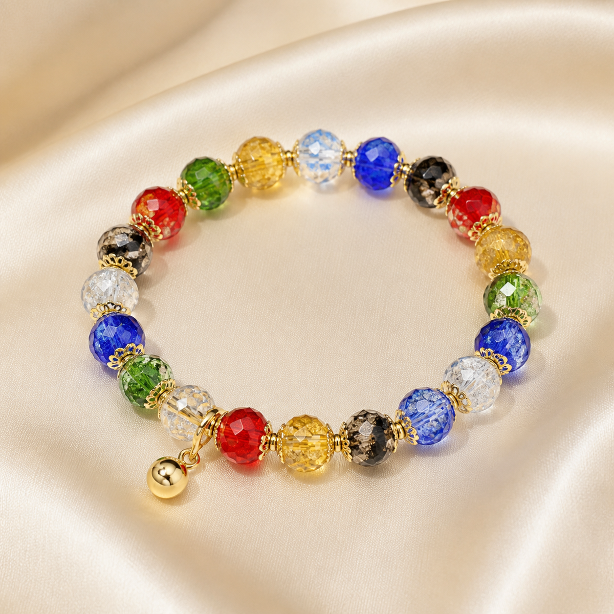 Colorful Crystal Beaded Bracelet — product image 1