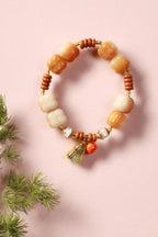 Agate & Wood Gourd Charm Bracelet | Style SCPTG0014 — product image 3
