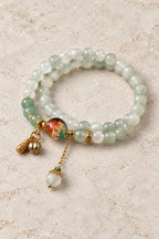 Dunhuang Green Jade Multi-Loop Bracelet | Meaningful Gift - product image 1