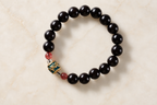 Purple Sandalwood Blessing Bracelet with Red Accents - product image 1