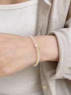 Pale Green Crystal Beaded Bracelet - product image 2